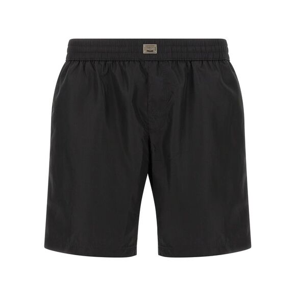 Dolce & Gabbana Men's Logo Plaque Swimsuit